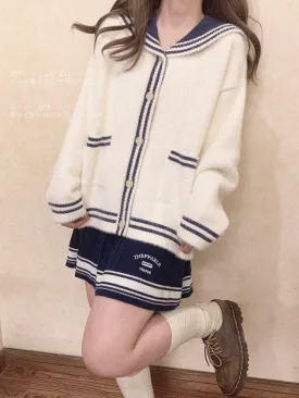 [Faux Fur] Sailor Girl’s Warmer Cardigan