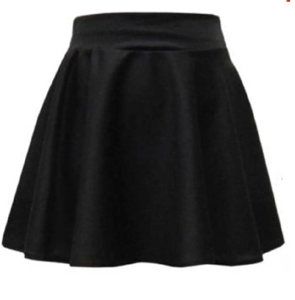Girls Plain Skater Skirt