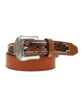 Hooey HMBLT026 Mens Maverick Classic Belt Natural Tan Red