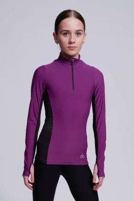 Womens Berry Half-Zip Performance Top - Inspire Collection