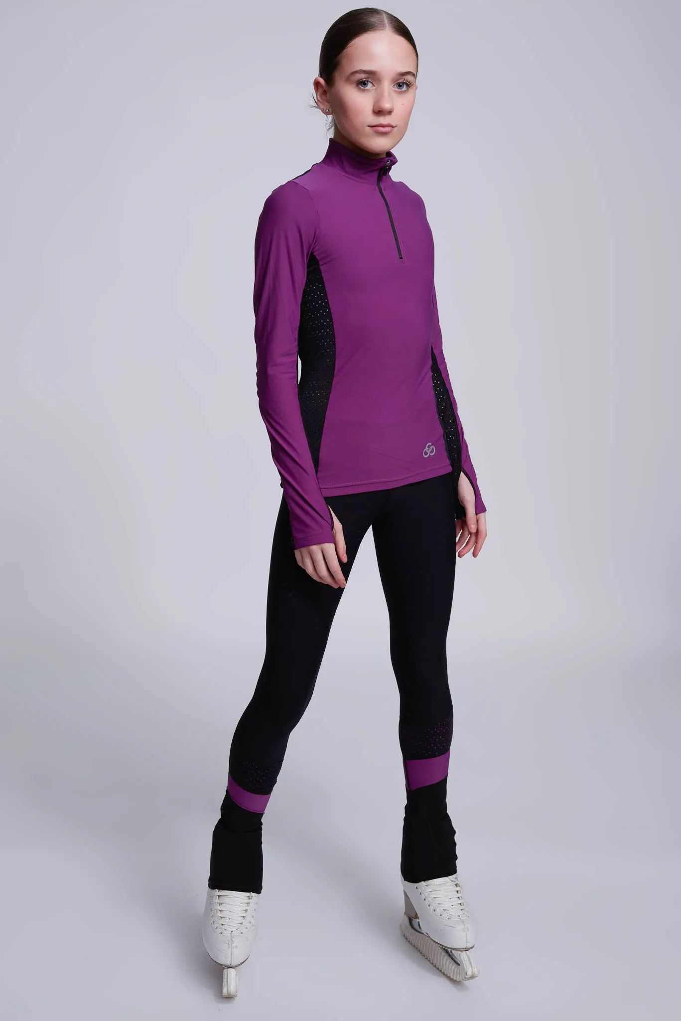 Womens Berry Half-Zip Performance Top - Inspire Collection