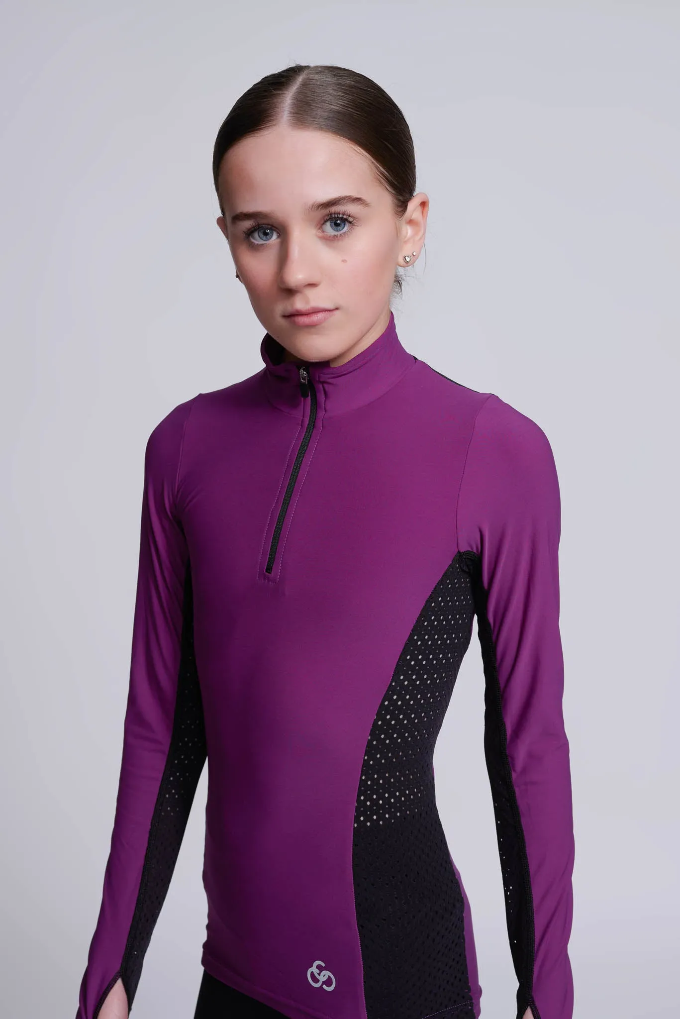 Womens Berry Half-Zip Performance Top - Inspire Collection
