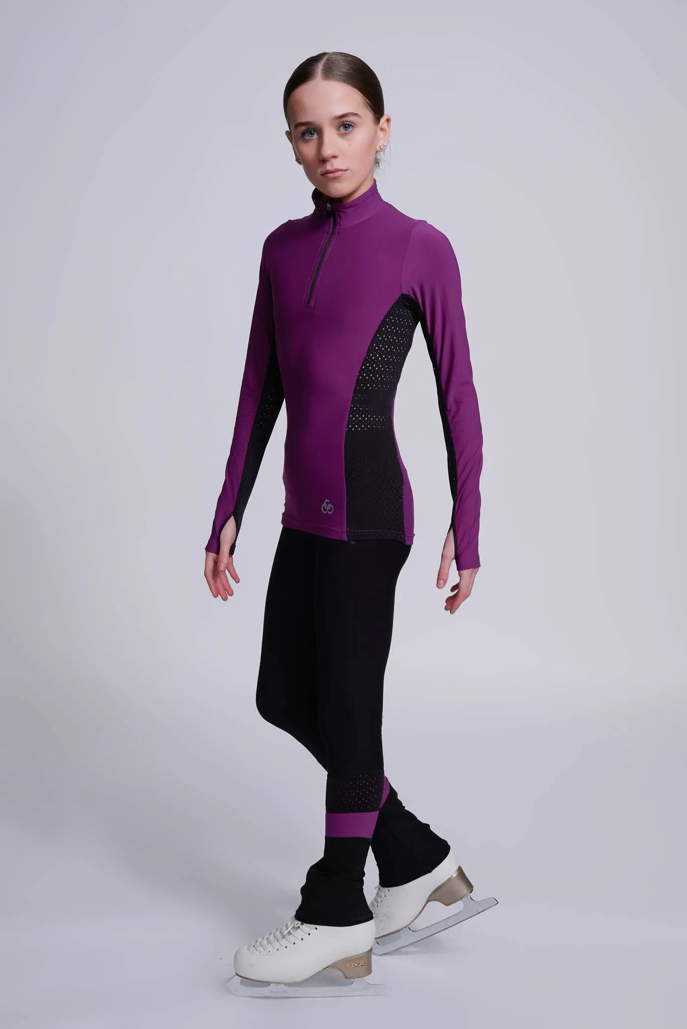 Womens Berry Half-Zip Performance Top - Inspire Collection
