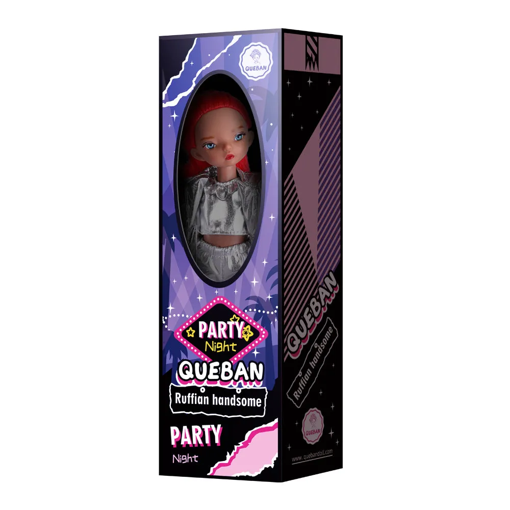 QUEBAN Doll by Beitz-Poseable Fashion Doll with Silver Jacket & Red Hair, A Pair of Designer Recommended Interchangeable Hand ,Great Gift for Kids 6-12 Years Old and Collectors– 11 ½ Inches