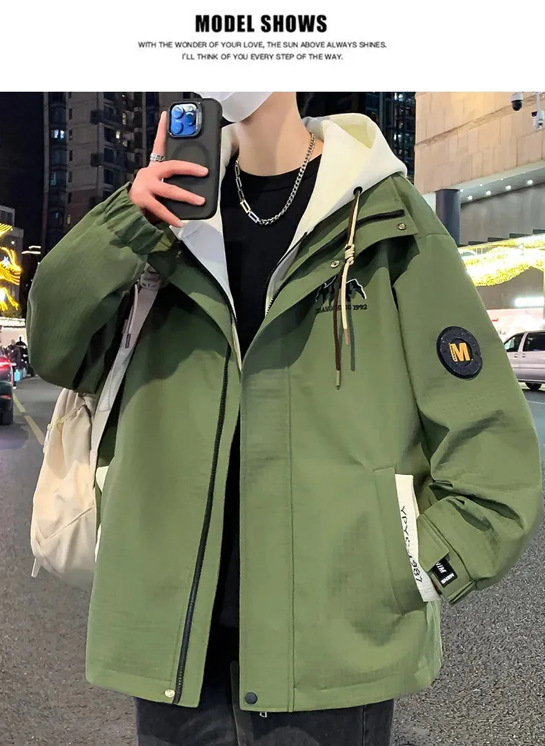 Teen Coat Boys Fake Two Pieces Autumn And Winter Windproof Clothes