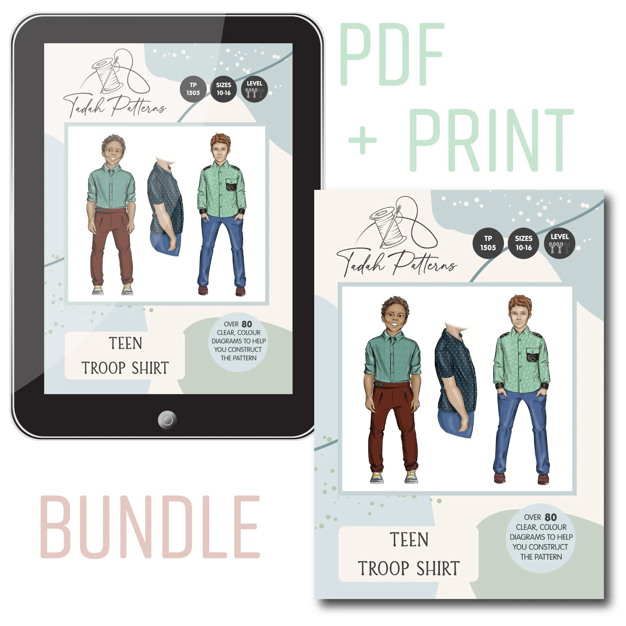 Teens Troop Shirt Sewing Pattern